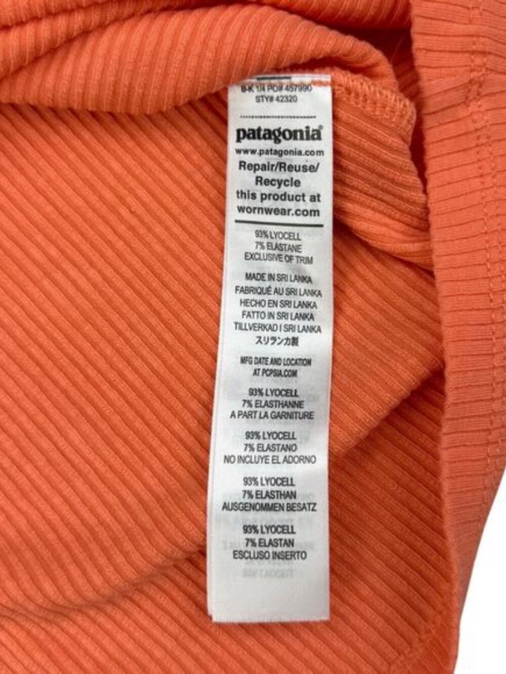 Patagonia Women’s Ribbed Knit Top Coho Coral - Picture 4 of 5
